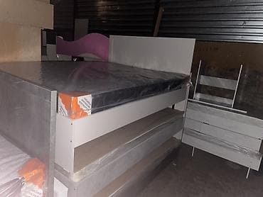 металлом ош: Двуспальная кровать, Новый, С матрасом, длина - 200 см — 4