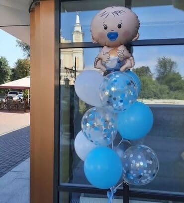 купить гелевый балон для шаров: Геливые шары Шарики на заказ Выписка из роддома День рождения Юбилей — 27