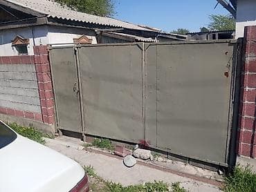 Распашные ворота: Советские металлические распашные ворота с калиткой. Цена — 2