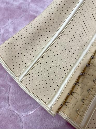 корректоры: Пояс-корсет (вейст-трейнер) бежевого цвета - Материал: эластичный — 4