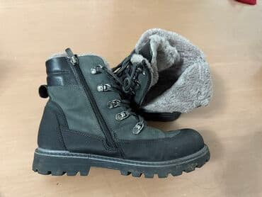 сапоги зимние женские натуральная кожа натуральный мех распродажа: Зимние ботинки унисекс серого цвета с высокой шнуровкой и меховой — 5