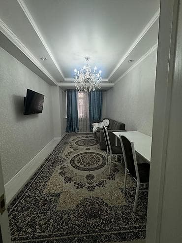 flat kant: Гостиная/зал с готовой обстановкой - Просторная прямоугольная комната — 1