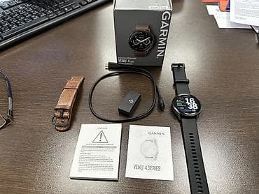 часы феникс 8: Garmin Venu 4, 45 мм С дополнительным кожаным ремешком В идеальном — 5