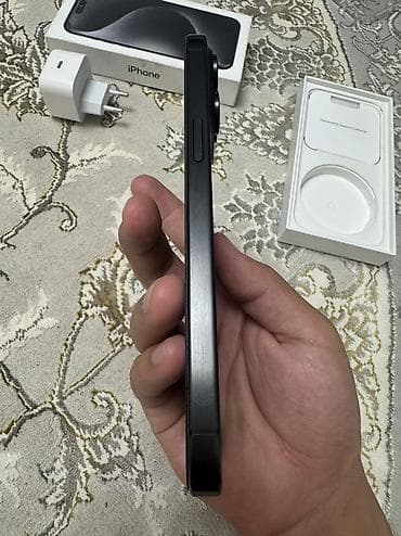 iphone 13 pro max ош: IPhone 15 Pro Max, Б/у, 256 ГБ, Black Titanium, Зарядное устройство, Защитное стекло, Кабель, 94 % — 6