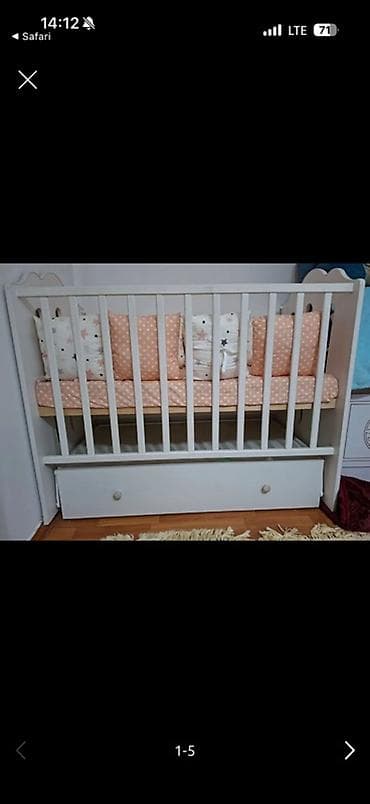 Балдардын кийим-кечелери жана бут кийимдери: Манеж керебет, Колдонулган, Комоду менен, МДФ — 1