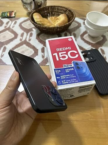 ipad 8 generation: Redmi, Redmi 15C, Б/у, 256 ГБ, цвет - Черный, 2 SIM — 6