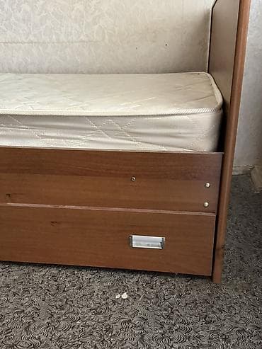 Керебеттер: Бир кишилик керебет, Матрасы бар, узуну - 190 см — 5