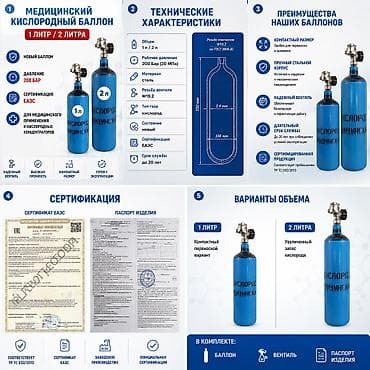 о2: Продаю медицинские кислородные баллоны. Новые. Гарантия качества. ОТК — 1