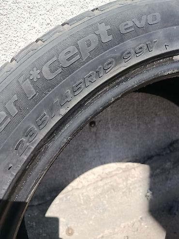 19: Шины 235 / 45 / R 19, Зима, Б/у, 1 шт, Легковые, Hankook — 2