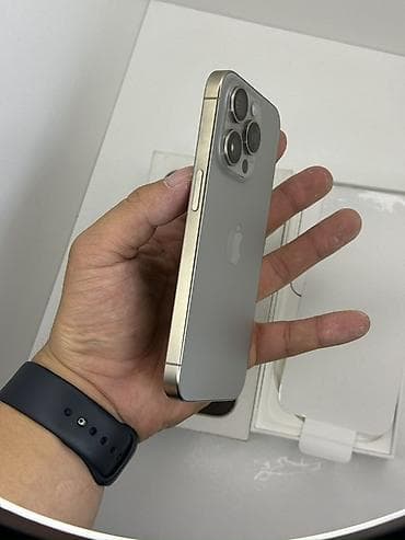 Техника жана электроника: IPhone 15 Pro, Колдонулган, 256 ГБ, Natural Titanium, Куту, 88 % — 6