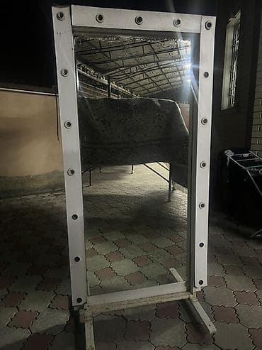 party box: Б/у зеркало с подсветкой, в полный рост каркас из прочного металла — 4