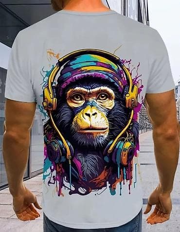 мужские футболки с рисунками: Мужские футболки с яркими 3D‑принтами
размер l
Ткань полиэстер — 3