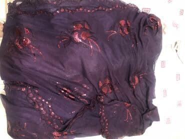 индийское: Сари индийское ткань - шифон на нем стразы вышиты в ручную — 4