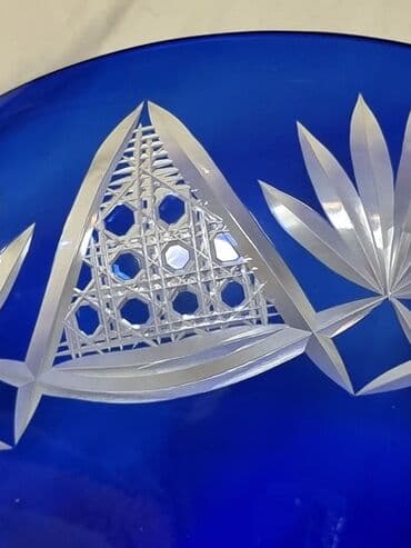 сколько стоит хрусталь: Хрустальная фруктовница . Кобольтовая. Сталинский ампир. 1950-60 — 7