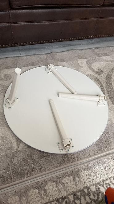 Столдор: Журналдык үстөлү, Тегерек, Бүктөө, түсү - Ак — 3