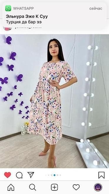 samsung 72: Легкое женское платье миди с цветочным принтом. Штапель ткань - — 4