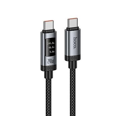 magsafe 3: Кабель Hoco U48 Lord USB-C to USB-C с цифровым дисплеем, 240 Вт - — 1