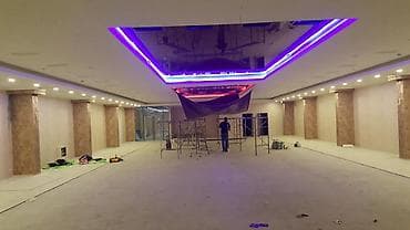 натяжные стены: Натяжной потолок Глянцевое Монтаж — 4