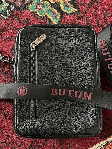 фото барсетки: Барсетка BUTUN, модель с плечевым ремнем. - Материал: черная — 3