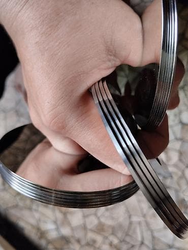 silver kitchen: Комплект зеркальных дисков-крышек из нержавеющей стали с центральным — 4