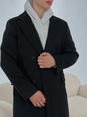 белорусская обувь для проблемных ног бишкек: Мужское двубортное пальто классического кроя - Цвет: черный - Длина — 2