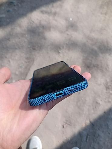 google pixel 3a xl: Смартфон с синим защитным виниловым скин-наклейкой (шахматный узор) — 1