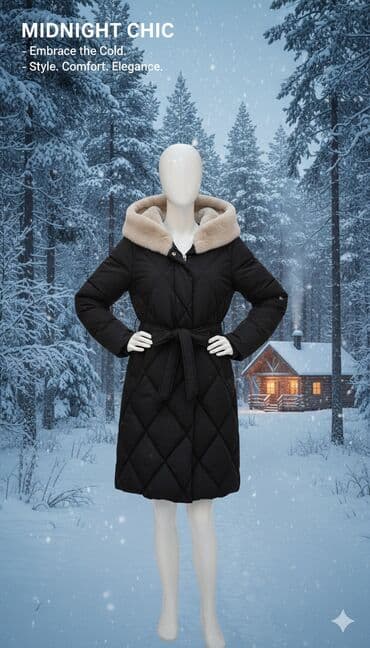 купить женский пуховик большого размера: Пуховик, По колено, С мехом, M, L, XL — 7