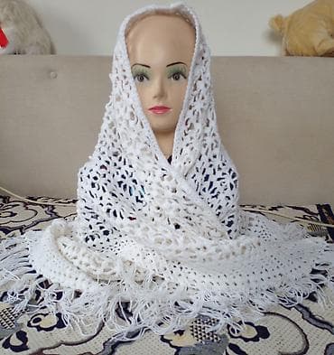 ажурный палантин: Шарф, Новый, Женские, цвет - Белый — 1