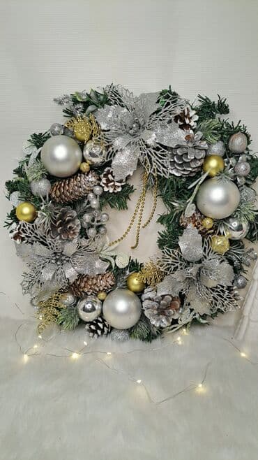 розы купить: Новогодние декоративные венки ручной работы любой веночек на фото — 2