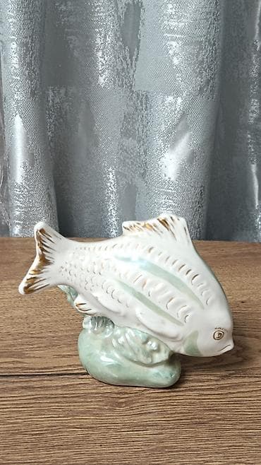 Көркөм өнөр жана коллекциялоо: Фарфоровая статуэтка «Рыба» - Материал: керамика/фарфор, глазурь. - — 1