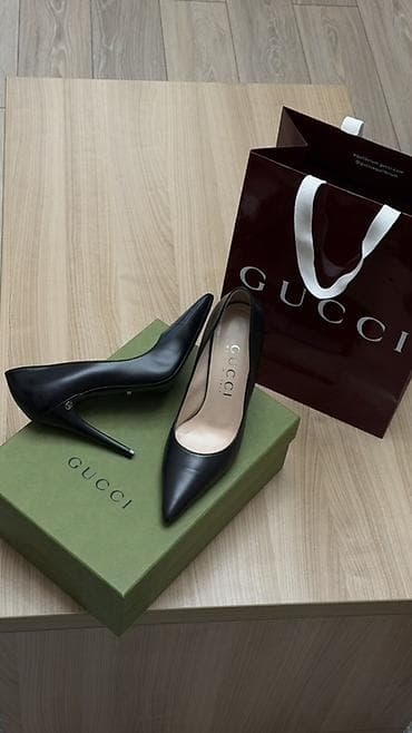 Туфли: Туфли, 39.5, 40, Gucci, Б/у, цвет - Черный, Самовывоз — 3