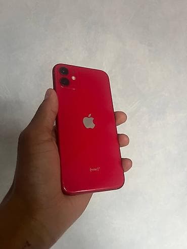 iphone hr: IPhone 11, Б/у, 64 ГБ, Красный, 80 % — 1
