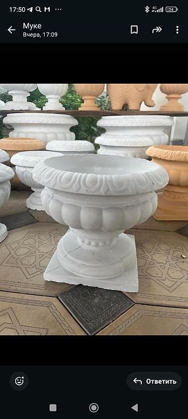 не нужное: Декоративные уличные вазоны/кашпо из бетона - Материал: архитектурный — 1