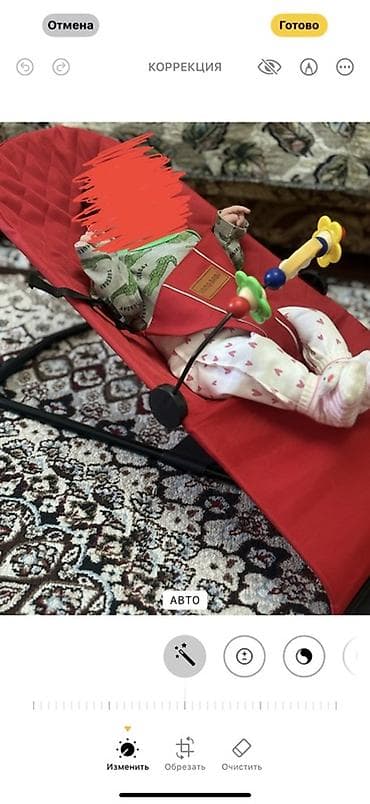 easywalker charley: Детский шезлонг-качалка (балансир) красного цвета. - Подходит для — 1