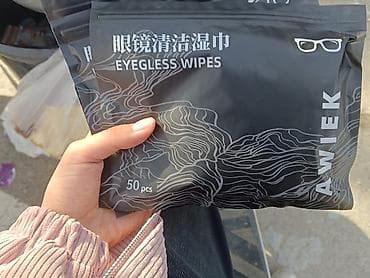 полировка экрана: Одноразовые влажные салфетки для оптики AWIEK — Eyeglass Wipes - — 4