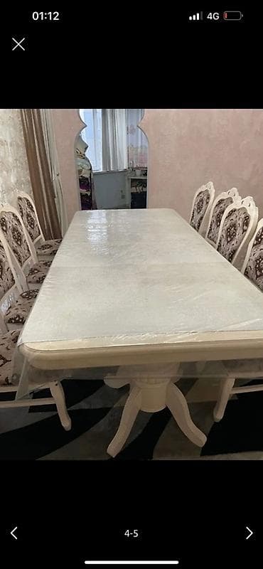 Терезелер жана комплектөөчүлөр: Конок бөлмөсү үчүн үстөл жана отургуч, түсү - Саргыч боз — 4