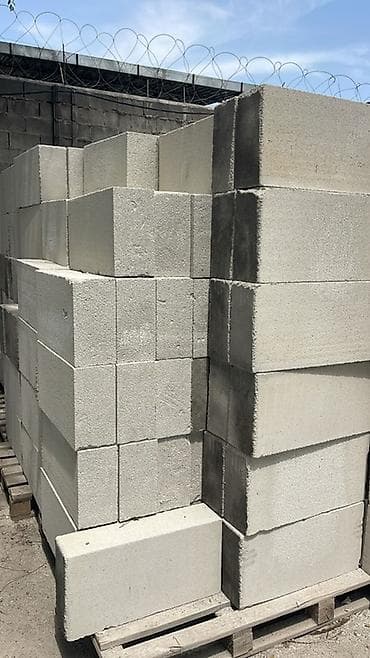 Газобетонные блоки (аэрированный/пенобетон) - Материал: легкий at lalafo.kg Газобетонные блоки (аэрированный/пенобетон) - Материал: легкий