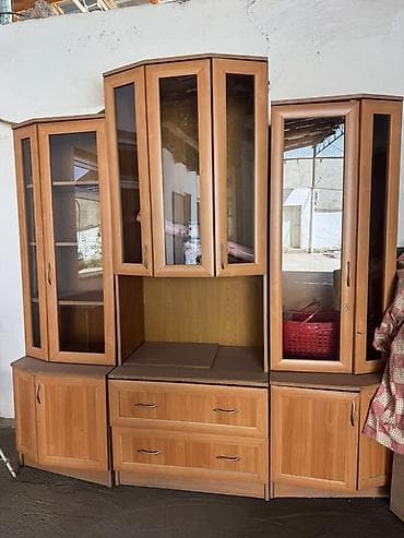 аламедин мебель: Дубал шкаф, Дубал шкаф түрү: Модулдуу, Үй, конок бөлмөсү үчүн, Өзгөчөлүктөрү: Тамак-аш идишин сактоо үчүн — 2