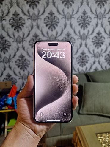 13 про цена: IPhone 15 Pro Max, Б/у, 256 ГБ, Natural Titanium, Чехол — 1