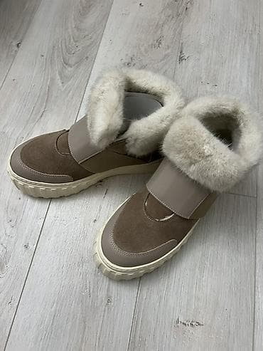 сапоги женские: Натуралки! Новые! Мех норка Зимние женские полусапоги/сникерсы с — 3