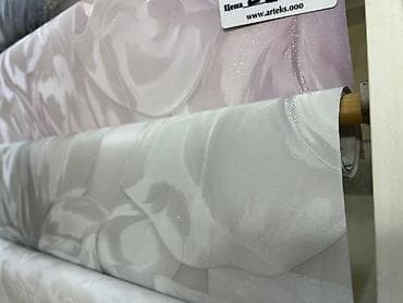 валик декор: Рулонная декоративная ткань с крупным фактурным цветочным узором и — 1