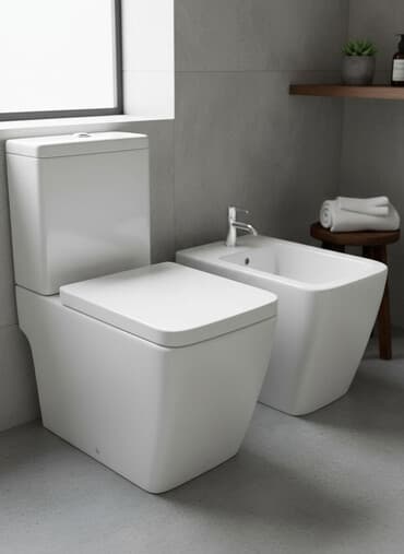 устанавливаем унитазы: Унитаз Напольный, Новый, Материал: Фарфор — 1