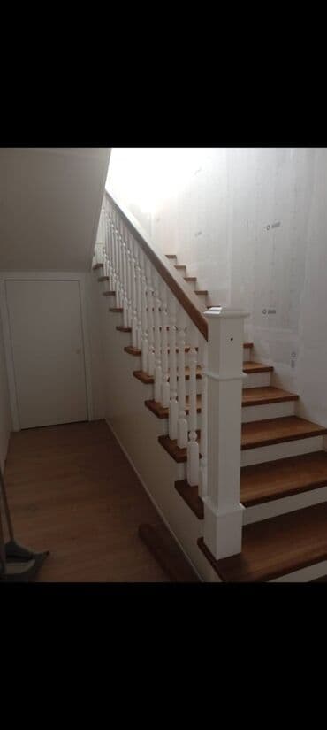 гардироб шкаф: Деревянная лестница Для дома, Форма лестницы: Прямая — 6