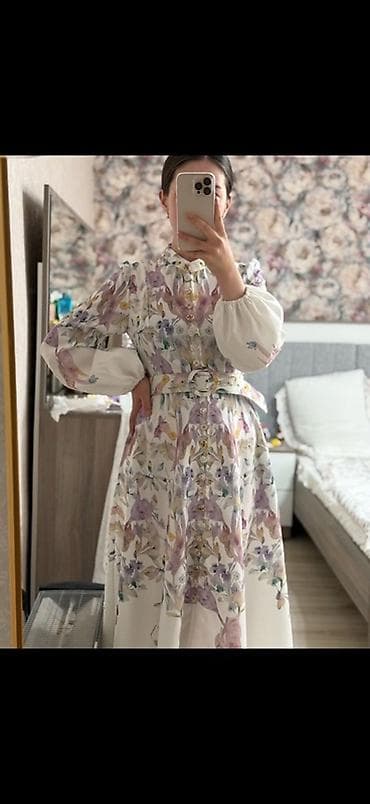 Жеке буюмдар: Платье (Zimmerman) миди с акварельным цветочным принтом Надевала — 3