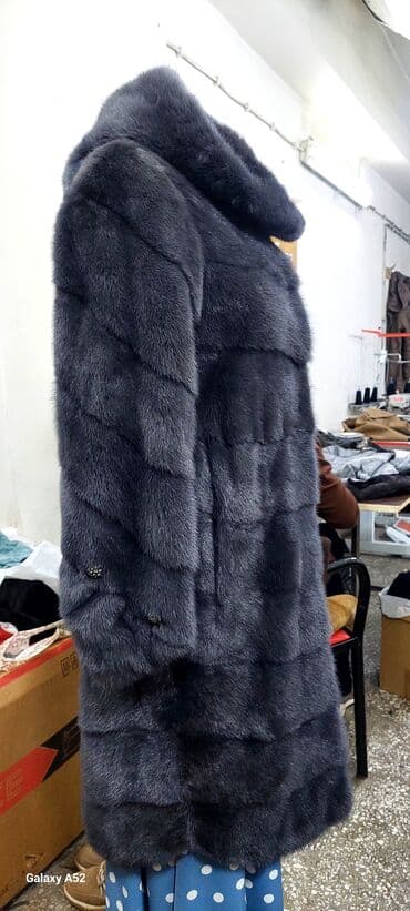 Спецодежда: Шуба, Норка, Длинная модель, Турция, С капюшоном, M — 4