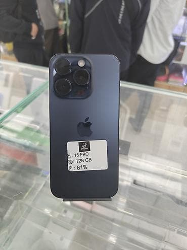 IPhone 15 Pro, 128 ГБ, Blue Titanium, 81 %