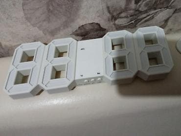 Часы для дома: Настенные/настольные светодиодные часы с крупным цифровым дисплеем — 3