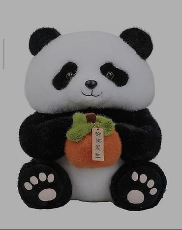 подарок для детей на новый год: 🐼 Мягкая игрушка Панда с мандарином 🍊45см Очаровательная плюшевая — 1