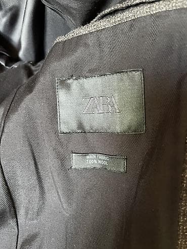 Жеке буюмдар: Мужской пиджак ZARA - Материал: 100% шерсть (указано на бирке) - — 8