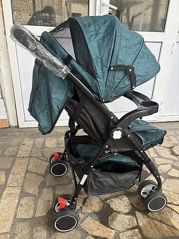 Коляски: Прогулочная коляска-трость (бирюзово-черная) Кара бирюзовый 2 саат — 3